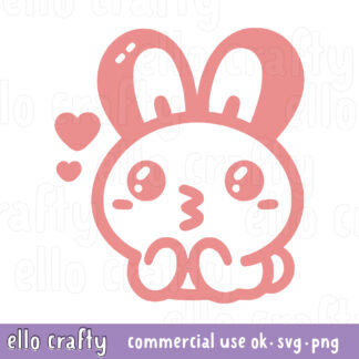 Free Cute Bunny Kisses SVG