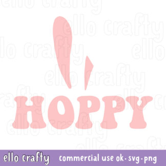 Free Hoppy SVG with bunny ears