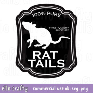 Free Rat Tails Label SVG