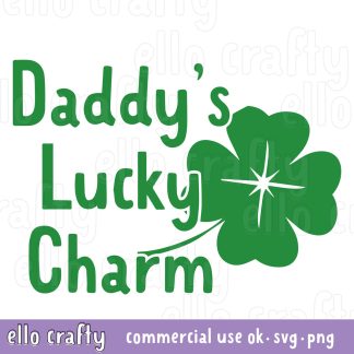 Daddy's Lucky Charm SVG free