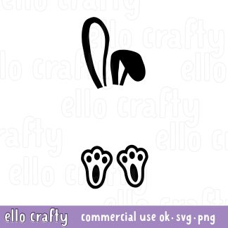 FREE bunny ears and feet SVG