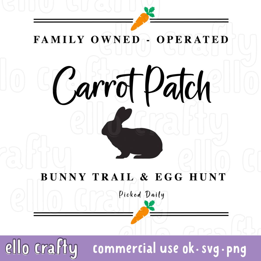 FREE Carrot Patch Sign SVG