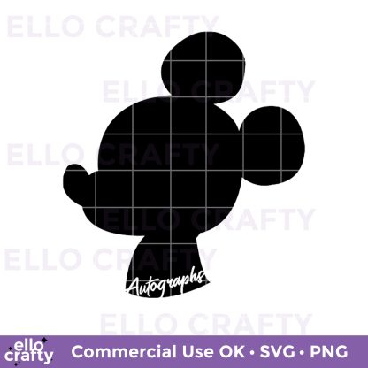 FREE Mickey Mouse Autograph book SVG