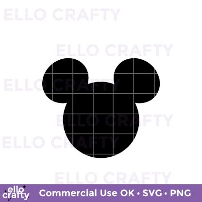 FREE Mickey Mouse head silhouette