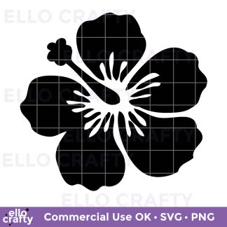 hibiscus flower silhouette svg