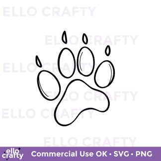 dog print outline svg