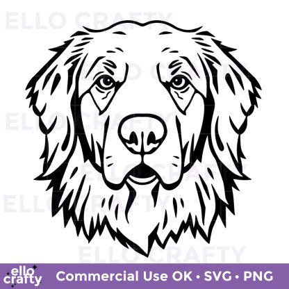 Golden Retriever Face SVG