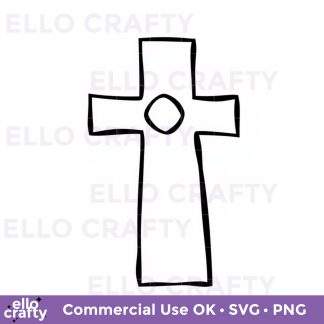 Free hand drawn cross SVG