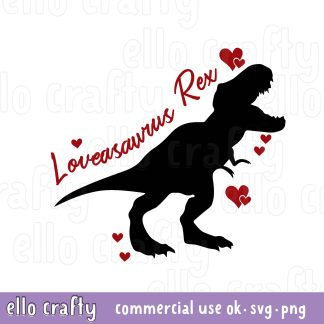 Loveasaurus Rex SVG Free File