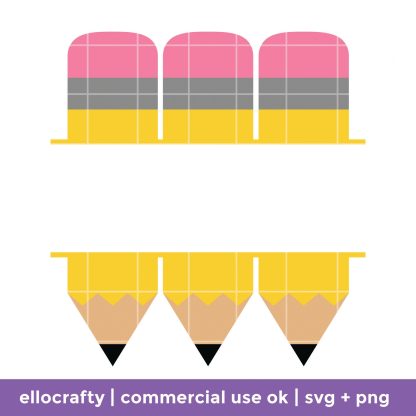 Pencil Name Frame SVG free