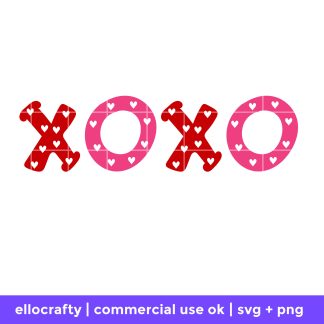 free xoxo heart svg