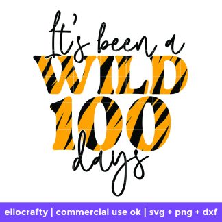 Wild 100 Days SVG free