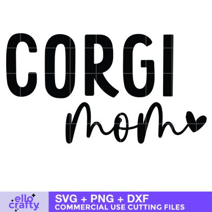 Corgi Mom SVG free